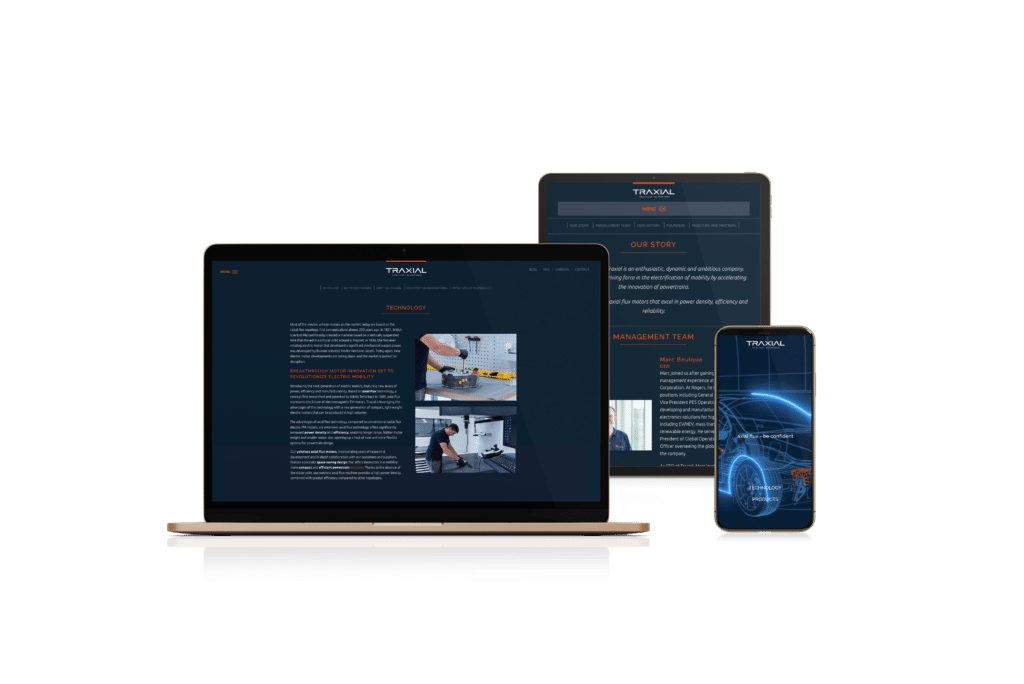 Website Design Traxial ; Living Stone