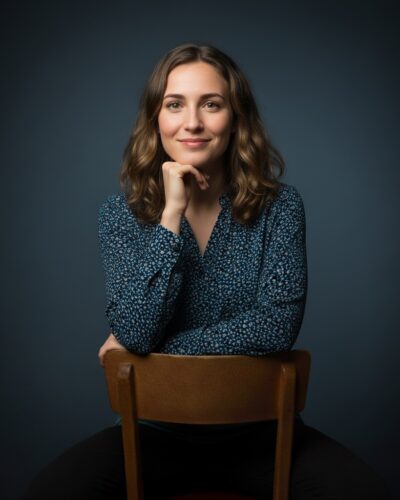 young woman thinking with an open face